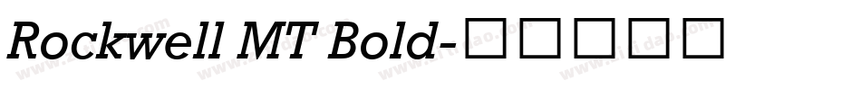 Rockwell MT Bold字体转换